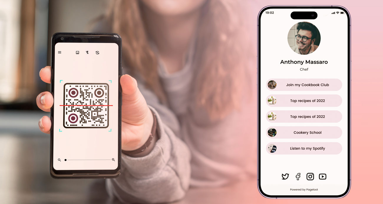 Ảnh chụp màn hình máy quét mã QR không cần ứng dụng trên điện thoại thông minh